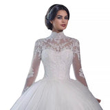 2026 New Bridal Wedding Dress Lace Twive Twives Long Sleeve Main Wedding Dress HZ0517