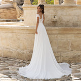 Simple Light Wedding Dress 2026 New Slim Shoulder Fork Bride Drag Tail Out Of The Yarn Shot Thin HZ0517