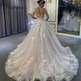 Wedding Dress 2026 New Bride Sexy Sleeveless Word Shoulder Big Tail Texture Main Wedding Dress HZ0517