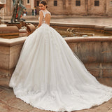 Wedding Dress Long Tailing 2026 Spring New White Thin Bride Marriage Simple Tail Wedding Dress HZ0517