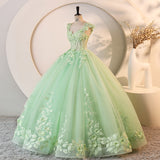 High-End Green Wedding Dress 2026 New Thin Retro Color Yarn Dress HZ0517