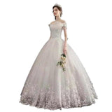 One-Word Shoulder Wedding Dress 2026 New Bridal Small French Retro Set Of Simple Travel Wedding Wedding Dress HZ0517