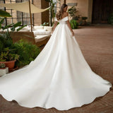 The Bride's Word Shoulder Wedding Dress Outside The Single-Sing Face To The Waist Of The Thin And Fluffy Wedding Dress Noble Breast HZ0517