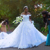 Main Wedding Dress 2026 Spring White Shoulder Sexy Long Tail Wedding Dress HZ0517