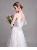 French High-End Light Wedding Dress Bride Simple Main Yarn Welcome Go Out Yarn White Dress Dress Showing Thin Fairy Spirit HZ0517
