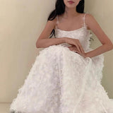 White Fairy Light Wedding Dress Sling Bridal Wedding Dress Party Welcome Binsen Engagement Elegant Dress Dress HZ0517