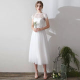 White Light Wedding Dress Women Simple Sen Usually Wear Slings Small Scarlet Certificate Registration Dress Spring HZ0517