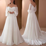 2026 Wedding Dress Women's Ebay New One-Word Collar Dress Body Solid Color Long Dress HZ0517