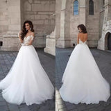 Wedding Dress 2026 New Small Tail Lace Showing Lanky Long Sleeve U Collar Retro Bare Back Wedding Dress HZ0517