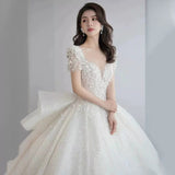 French At-Fugitive Princess Wedding Dress 2026 New Bride's Main Yarn Small Shen High-Quality Luxury Tail HZ0517