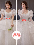The Main Wedding Dress 2026 New Bride Big Tail Small Arm To Cover The Arm Of The Wedding Wedding Dress Physical Store Spring HZ0517