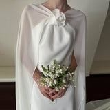 French Light Wedding Dress 2026 New Bride Simple Niche Wedding Morning Robes And Yarn White Tailing Dress HZ0517