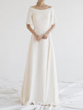 White Dress Registration Certificate Thin Bride To Take Pictures Of The Yarn Light Yarn Simple Travel Yarn HZ0517