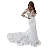 Fishtail Wedding Dress 2026 New Sexy Lace Temperament Apparent Thin Back Fashion Linen Travel Photography Light Wedding Dress HZ0517