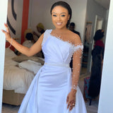 Wedding Dress High-End Shoulder-To-Shoulder-To-Back Nail-Snap-Sing-Sing-Faced Wedding Dress Bridal Yarn HZ0517