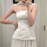 Smear The Breast-Shape Small Simple High-End Feel-Faced Bridal Dress Daily Dress Light Luxury Welcome Yarn HZ0517
