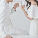 Welcome Dress Simple Light Cover Thick Arm Denine White Yarn Word Shoulder Thin Travel Shot Wedding Dress Fish Tail HZ0517
