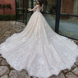 2026 Short-Term Collar White Middle-Waist Elegant Word For Medium And Long Cotton Wedding Dress Supply HZ0517