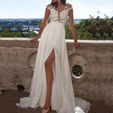 2026 New Wedding Dress Wish Sexy Lace Open Fork Sexy Evening Dress HZ0517