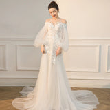 French Light Wedding Dress 2026 New Temperament Bride Wedding Lawn Wedding Linen Super Fairy Out To Welcome Small Tail HZ0517
