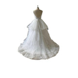 New White Slings Tail Bridal Heavy Industry Main Wedding Dress Dress With Back-To-Back HZ0517