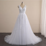 2026 New Sleeveless V-Neck Wedding Dress High Quality Princess Tulle Tau Dress HZ0517