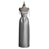 Suspension Belt Light Wedding Dress Small Bridal Temperament Simple Light Exterior Yarn French Style Travel Shot With A Ribbon Dress HZ0517