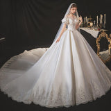 Wedding Dress 2026 New Bride Simple Vertiny Retro Court Style Dream Big Tail HZ0517