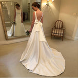 Wish New Simple Dingy Wedding Dress Sexy Bareback Butterfly Wedding Yarn HZ0517