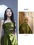 Alice Diri Reba The Same حÓ͹û Green High-End Toast Dress Wedding Party Birthday Evening Dress HZ0517