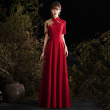 Bride Toast Suit 2026 New Red Plus-Size Choir Performance Cheongsam Wedding Dress Engagement Dress Woman HZ0517
