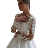 Fashion Wedding Dress 2026 New Banquet White Noble African Small Dress Famous Long-Sleeved A-Dress Summer HZ0517