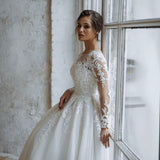 Fashion Wedding Dress 2026 New Banquet White Noble African Small Dress Famous Long-Sleeved A-Dress Summer HZ0517