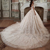 One-Word Shoulder Wedding Dress 2026 New French Bridal Dress Tailed By Simple Small Wedding Dress HZ0517