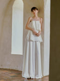 Acet-Date Mini Sweet Princess White Evening Cake Dress Bride Outdoor Lawn Card HZ0517