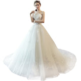 Wedding Dress Bridal Drag Tail Small Man 2025 New White Breast Lace Simple Fairy Temperament Sensi Temperament Wedding Dress HZ0517
