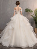 Main Wedding Dress Woman 2026 New Sen Bridal Wedding Simple V Collar Thin Shoulder-To-Shoulder Pavity HZ0517