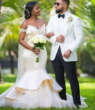 Fishtail Wedding Dress 2026 Simple Thin Mermaid Mid-Rise Court Stern White Tailing Dress HZ0517