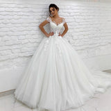 One-Word Shoulder Wedding Dress Mori 2026 New Bride Simple V-Neck Body-Through-Completive Tour Small Tail Soft Yarn HZ0517