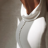 Sexy Deep V Bareback Mermaid Evening Dress Small Tail Formal Prom Party Dress HZ0517