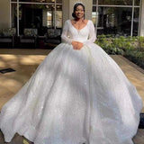 African Bride Wedding Dress Lace Long Sleeve With White Autumn 2026 New Wedding Dress Dress HZ0517
