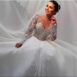 New Deep V Sexy Bride Wedding Dress Simple Atmosphere Thin Body Year 2026 Fashion Ocean HZ0517