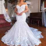 Wedding Dress 2026 Spring New Shoulder Wedding Dress With Water-Soluble Lace Tail Wedding Dress HZ0517