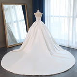 French-Style Densate Wedding Dress 2026 New Breast-Skinny Court Bride Wedding Dress Tug-Tailed Bow HZ0517