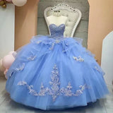 2026 New Blue Wedding Dress Art Test Solo Performance Suit Ponpong Skirt Vocal Chorus Host Evening Dress Woman HZ0517