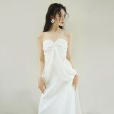 French Brae Light Wedding Dress New Bride Simple Mori Style Out Of The Yarn Temperament Engaged White Small Dress Dress HZ0517