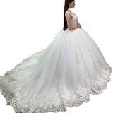 Wedding Dress 2026 New Spring White Lace Decoer Ball Dress Female Tied With Big Tail Wedding Dress HZ0517