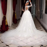 2026 New Wedding Dress Ebay Sexy Heavy Industry Lace Wedding Dress Big Tail Can Be Detachable HZ0517
