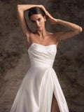 Smear The Chest Thin High-Quality Textured Densate Wedding Dress Tail 2026 New Bridal Fork Simple Temperament Go Out Yarn Light HZ0517