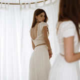 2026 Self-Cultivity Lace White Long Sexy Evening Dress New Princess Wedding Dress HZ0517